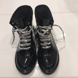 See by Chloe Patent Boots (Never Worn)